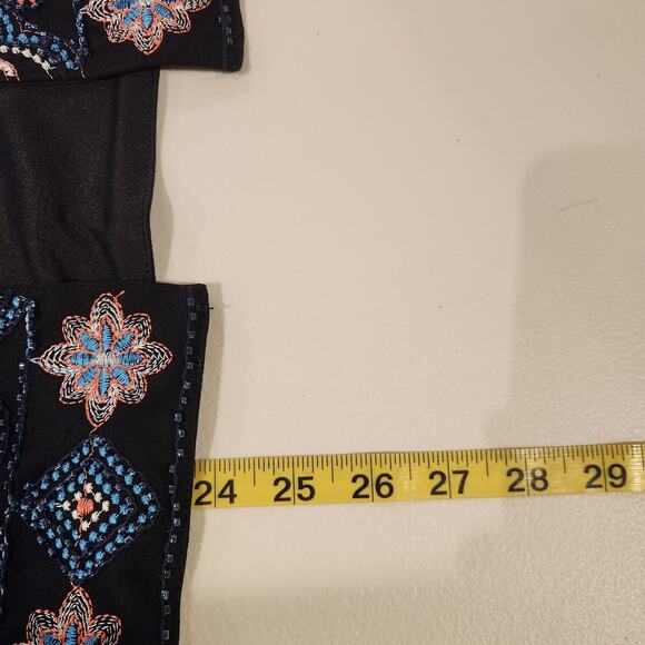 T&W Designs Womens Black Paisley Embroidered Beaded Bolero Jacket Size Small - Picture 9 of 11